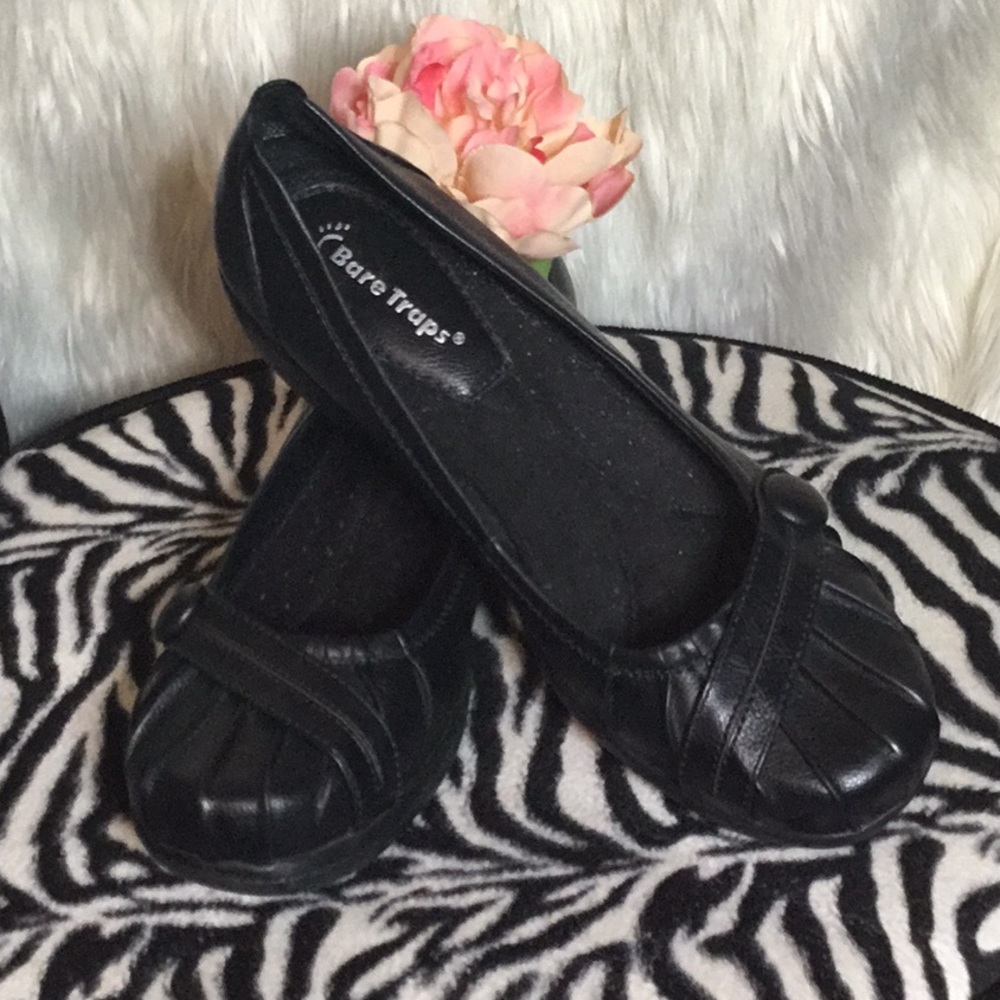 Mary Janes, Black, Comfy, Never Worn. Bare Traps.